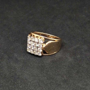 Real diamond rose gold branded gents ring