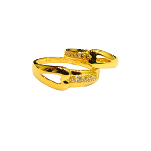 22KT Couple Cz Design Rings