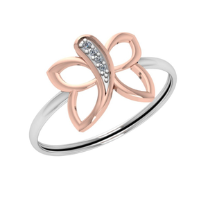 22K Gold Butterfly Design Ring For Women JJ-R