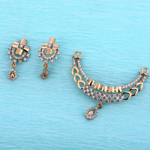 750 CZ Rose Gold Fancy Mangalsutra Pendant RM