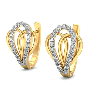 Gold dazzling daily wear earrings ber 031
