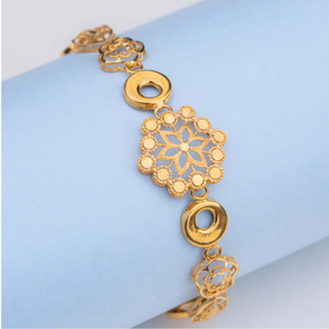 Intricating gold 22kt turkey pattern bracelet