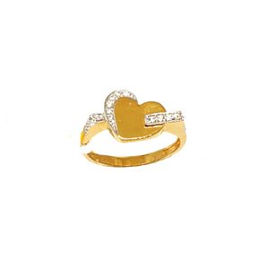 22K Gold Heart Shaped Ring MGA - LRG0386