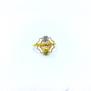 FANCY FLOWER REAL DIAMOND RING