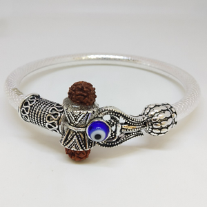 STERLING SILVER RUDRAKSH KADA BRACELET