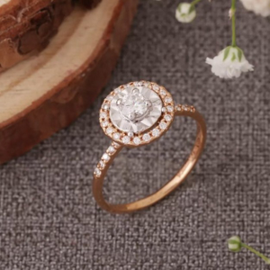 20 carat rose gold radiant ladies rings rh-lr