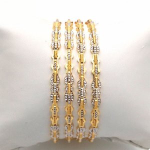 Gold Hallmark Plain Laser Joint Bangle - Slj6