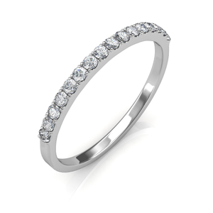 Round Diamond Cut Half Eternity Ring