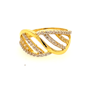 22k Yellow Gold Gloria CZ Ring