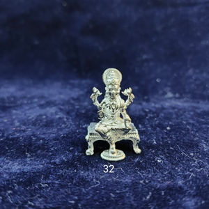 Silver Mahalaxmi Chaurang Idol