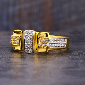 22KT CZ Gold Classic Hallmark Gentlemen's Rin