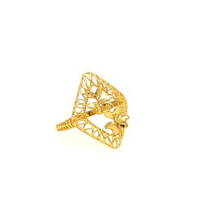 22k Gold Plain Dazzle Ring