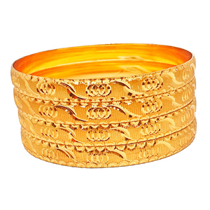 One gram gold forming 4 piece plain bangles m