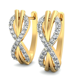 Gold lightweight daily wear earrings ber 036