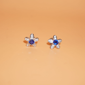 925 Silver Flower Design Stud