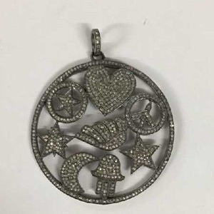 Silver Black Diamond Pendant