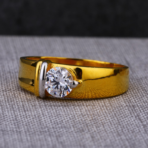 916 gold men's classic single stone ring msr7