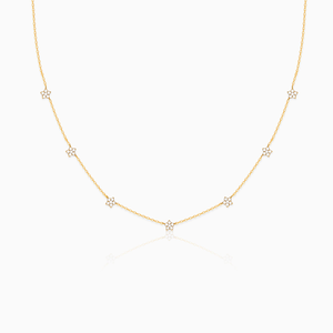 Golden star constellation necklace