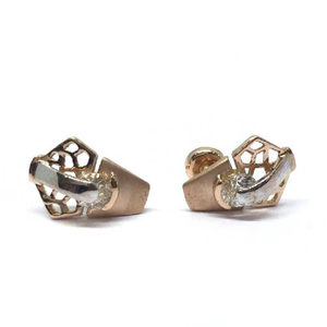 18k Ladies Fancy Rose Gold Earring E-60504