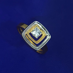 916 Gold solitaire Gents Ring 