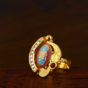 916 Gold CZ Antique Stylish Ladies Ring LAR11