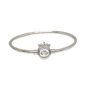 Crown Dancing Diamond Bracelet In 925 Sterlin