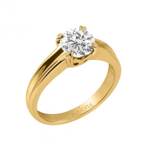 Swank solitaire ring
