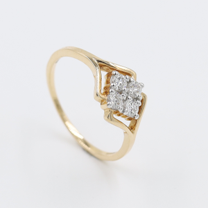 14kt rose gold fancy natural dimond ring
