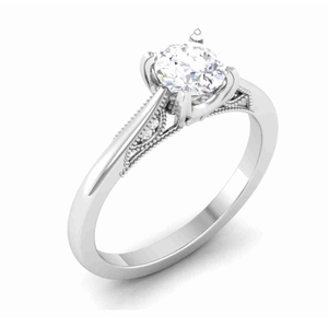 14kt silver solitaire ring