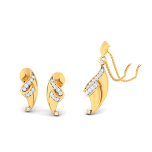 22k gold cz fabulous pendant set