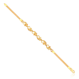 14 k yellow gold hallmarked fancy bracelet