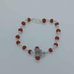 Silver Rudrax in mahakal design