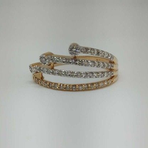 Real diamond rose gold branded ladies ring