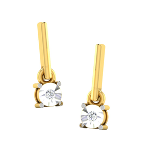solitaire hanging earring