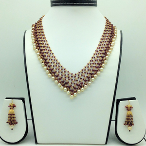 SeaWater Round Pearls with Ruby Gold Taar N