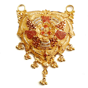 22k gold kalkatti designer mangalsutra pendan