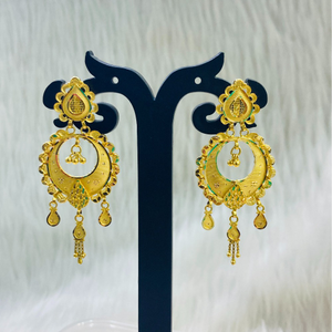 22K Gold Chandbali Design Earring