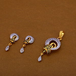22Ct Gold Ladies Pendant Set FPS217