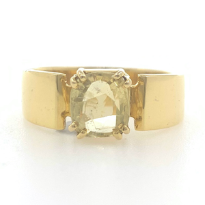 18kt / 750 yellow gold yellow sapphire plain 