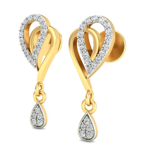Gold classy earring ber 051