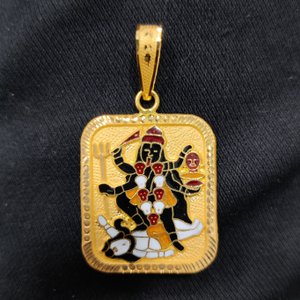 916 gold fancy gent's minakari pendant