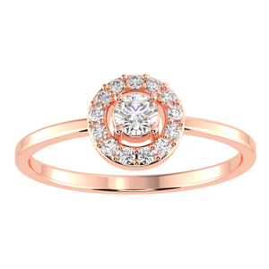 18KT Gold Solitaire Ring For Women