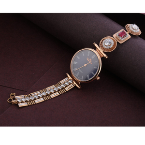 18K Rose Gold CZ Classic Hallmark  Watch RLW3