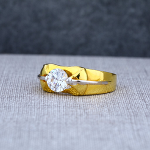 Daily wear mens fancy solitaire gold ring-msr