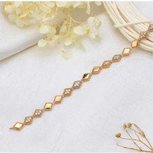18K Rose Gold ladies Bracelet with white ston