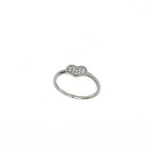 Diamond Heart Ring In 925 Sterling Silver MGA