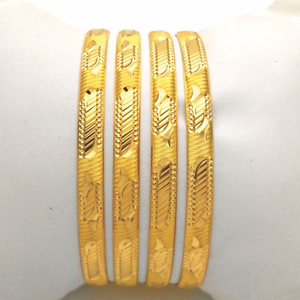 Gold hallmark plain bangle - po1203