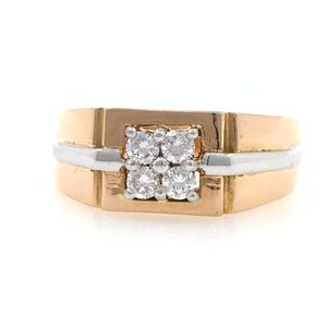 18kt rose gold handmade 4 diamond classic gen