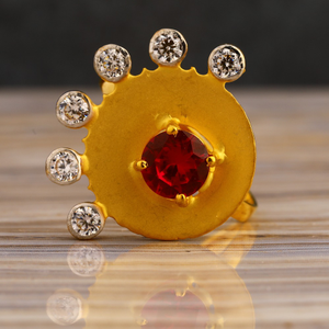 22ct gold cz ladies gorgeous long ring llr349