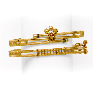 916 DESIGNER DOUBLE PIPE BANGLE